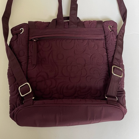 Vera Bradley Plum and Floral Quilted Backpack - Picture 14 of 15